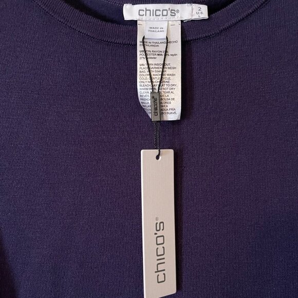 NWT Chico's Purple Tunic Sweater - Picture 2 of 5